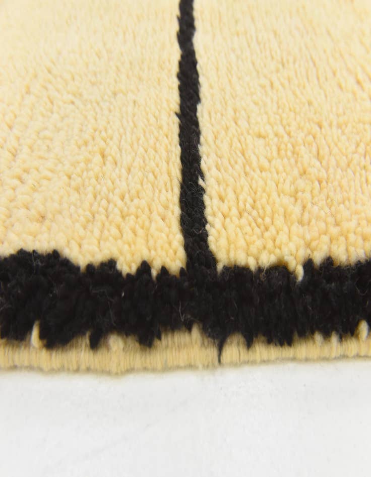 Detail image of  5' 6 x 7' 5  Hand Knotted Moroccan Wool Rug