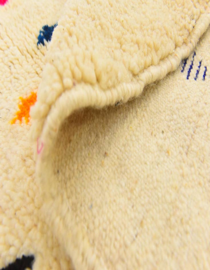 Detail image of  3' 6 x 4' 11  Hand Knotted Moroccan Wool Rug