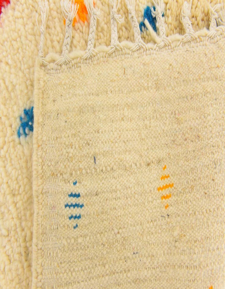 Detail image of  3' 4 x 4' 9  Hand Knotted Moroccan Wool Rug