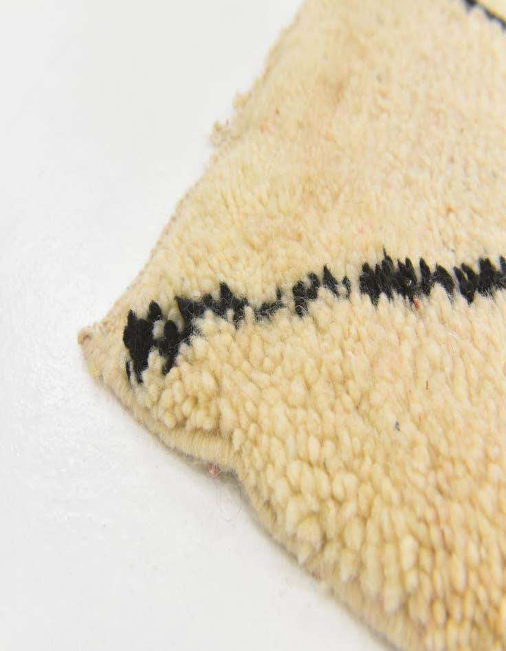 Detail image of  3' 4 x 4' 10  Hand Knotted Moroccan Wool Rug