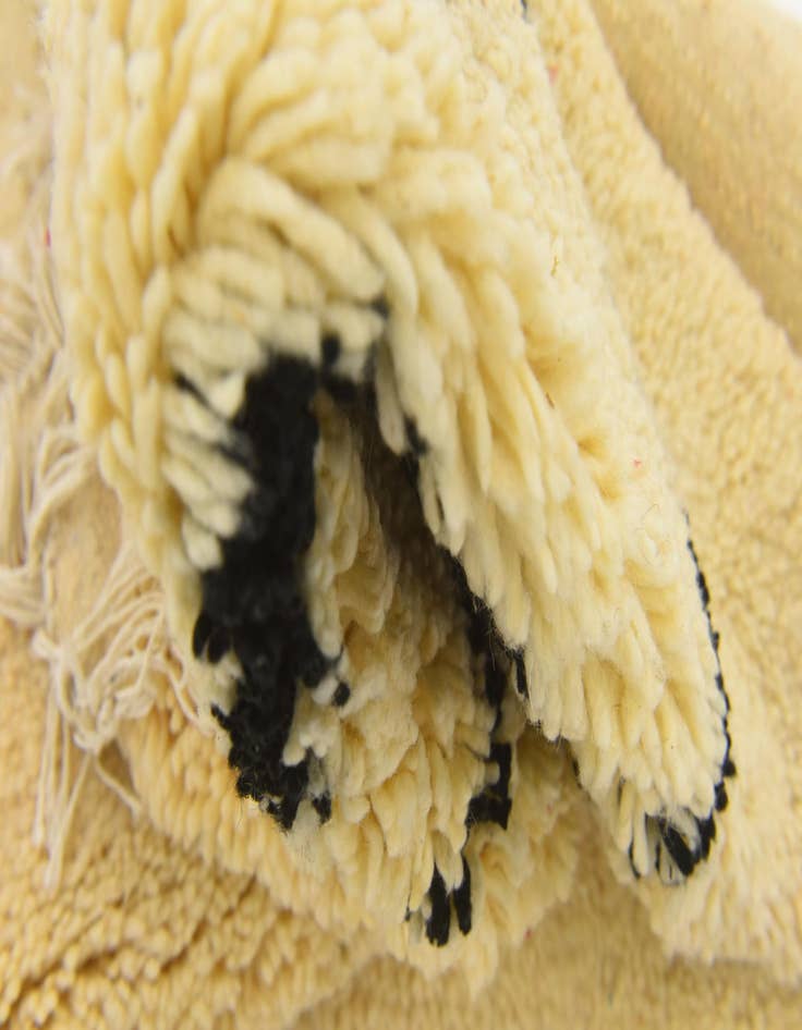 Detail image of  3' 4 x 4' 10  Hand Knotted Moroccan Wool Rug