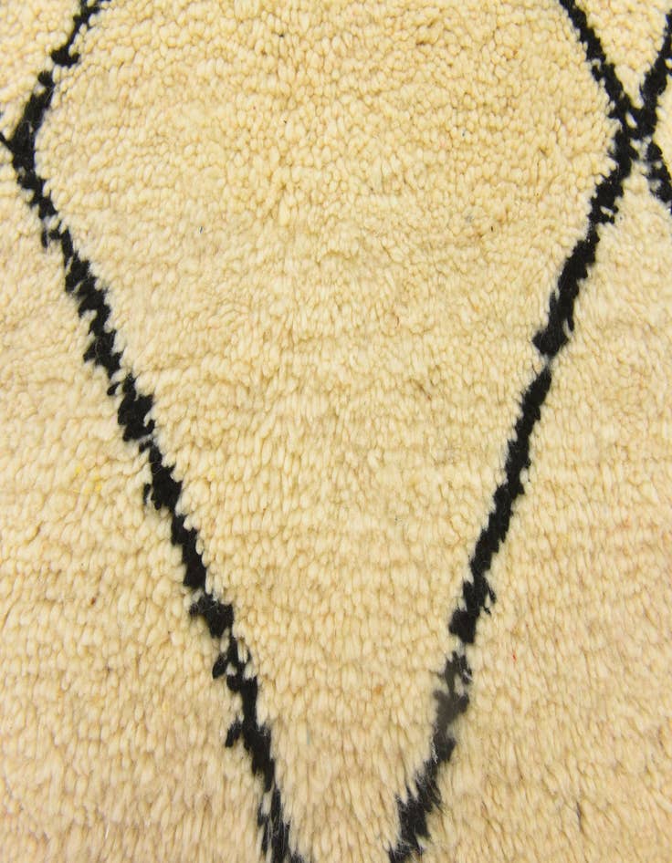 Detail image of  3' 4 x 4' 10  Hand Knotted Moroccan Wool Rug