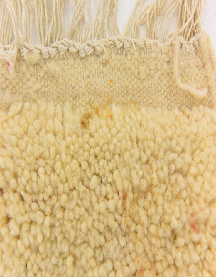 Detail image of  3' 4 x 4' 10  Hand Knotted Moroccan Wool Rug