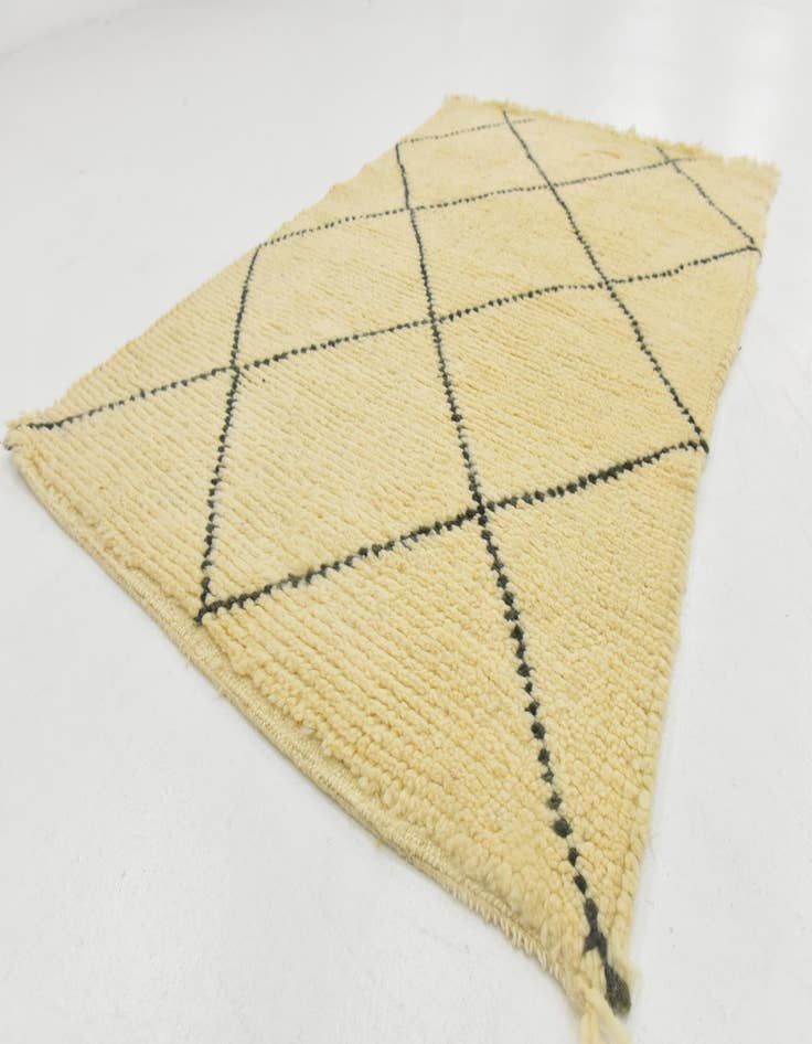 Detail image of  3' 1 x 4' 11  Hand Knotted Moroccan Wool Rug