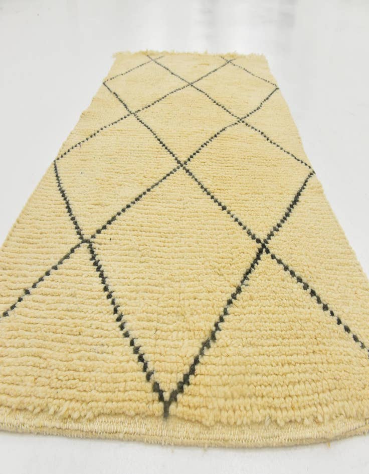 Detail image of  3' 1 x 4' 11  Hand Knotted Moroccan Wool Rug