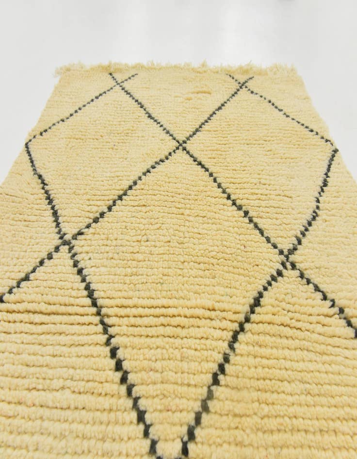 Detail image of  3' 1 x 4' 11  Hand Knotted Moroccan Wool Rug