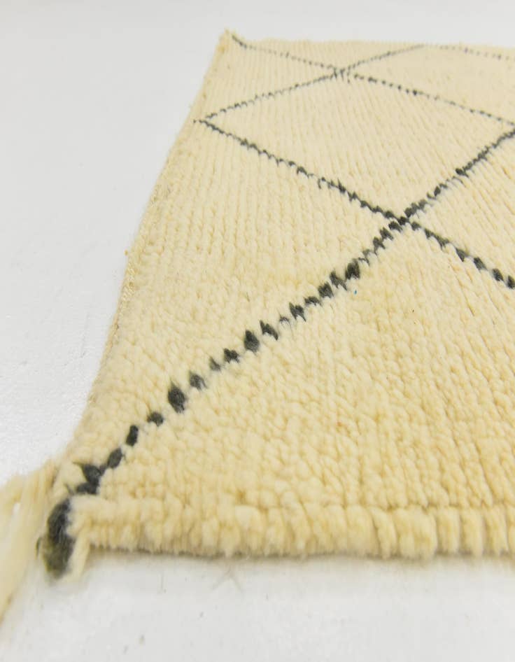 Detail image of  3' 1 x 4' 11  Hand Knotted Moroccan Wool Rug