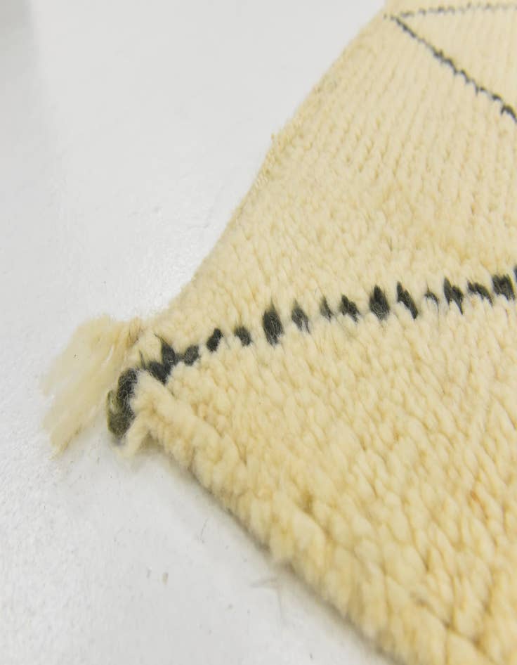 Detail image of  3' 1 x 4' 11  Hand Knotted Moroccan Wool Rug