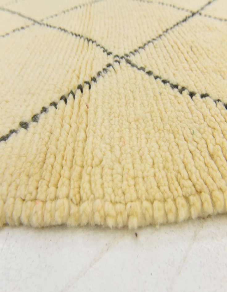 Detail image of  3' 1 x 4' 11  Hand Knotted Moroccan Wool Rug