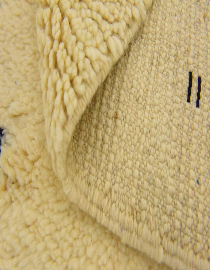 Detail image of  2' 10 x 4' 10  Hand Knotted Moroccan Wool Rug