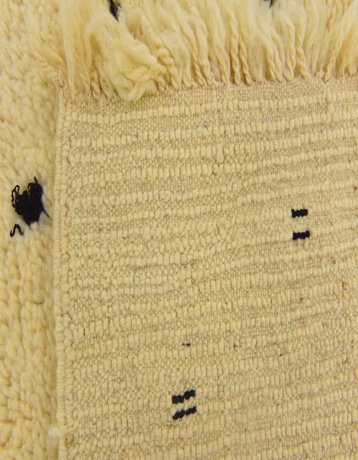 Detail image of  2' 10 x 4' 10  Hand Knotted Moroccan Wool Rug