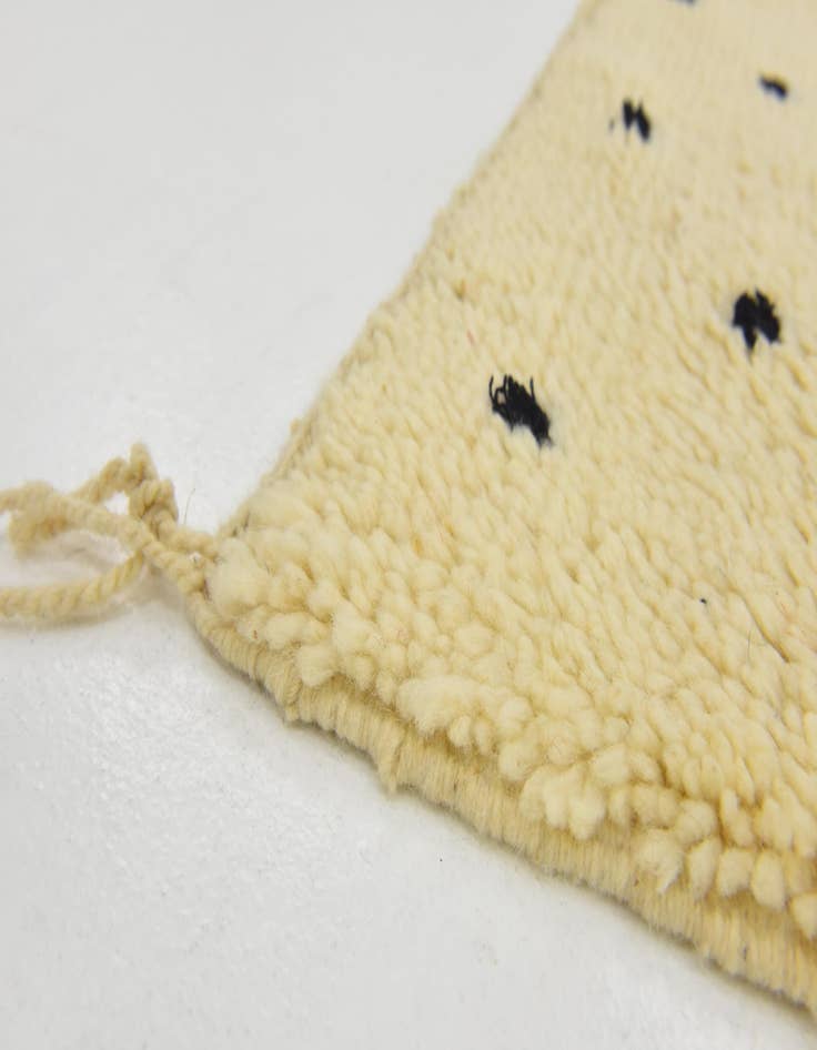 Detail image of  2' 10 x 4' 10  Hand Knotted Moroccan Wool Rug