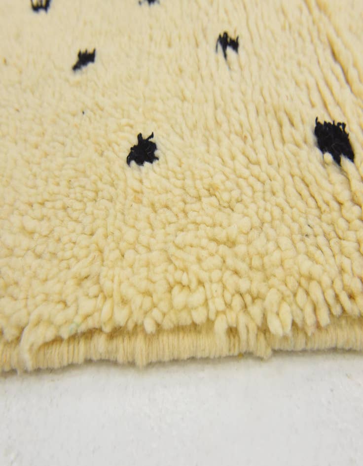 Detail image of  2' 10 x 4' 10  Hand Knotted Moroccan Wool Rug