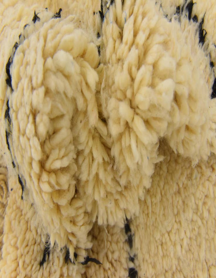 Detail image of  6' 6 x 9' 4  Hand Knotted Moroccan Wool Rug