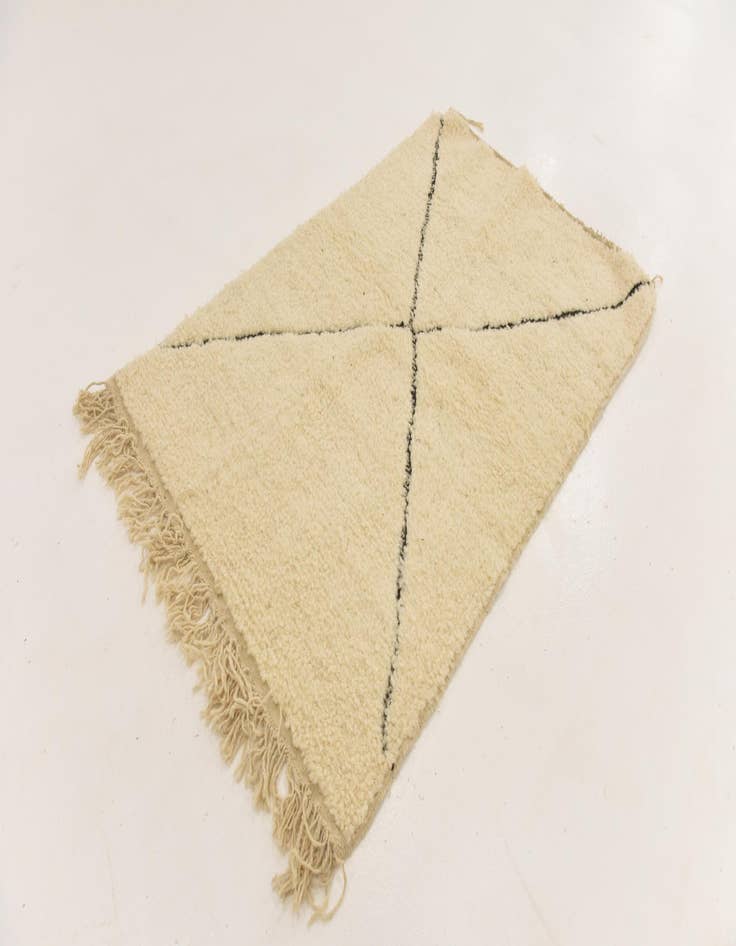 Detail image of  3' 3 x 5' 1  Hand Knotted Moroccan Wool Rug