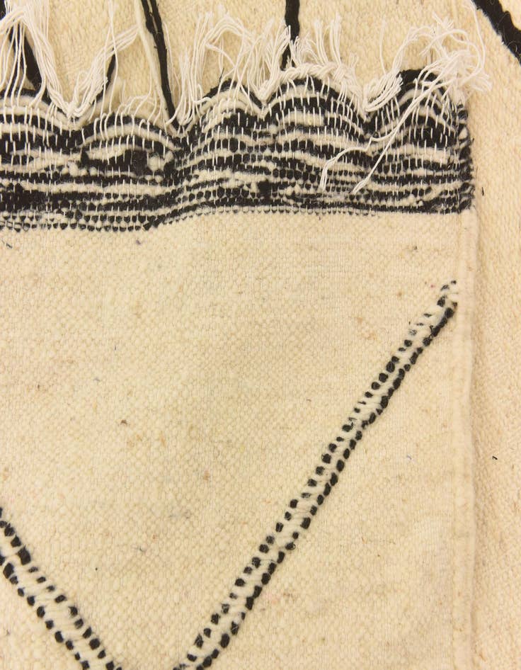 Detail image of  6' 8 x 10' 3  Hand Knotted Moroccan Wool Rug