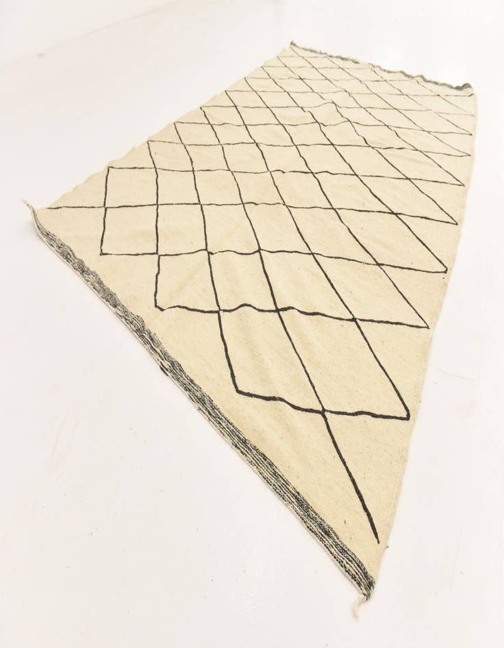 Detail image of  6' 8 x 10' 3  Hand Knotted Moroccan Wool Rug