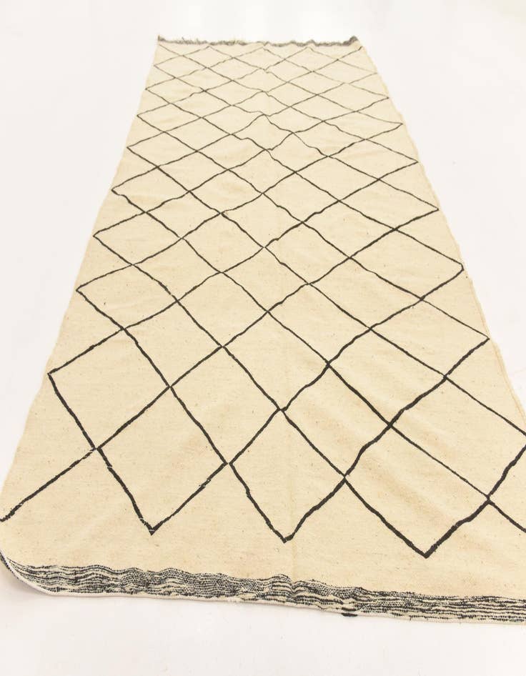 Detail image of  6' 8 x 10' 3  Hand Knotted Moroccan Wool Rug