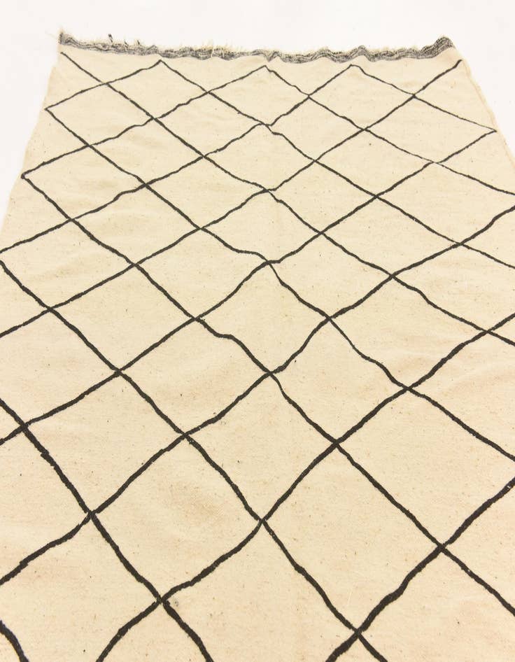 Detail image of  6' 8 x 10' 3  Hand Knotted Moroccan Wool Rug