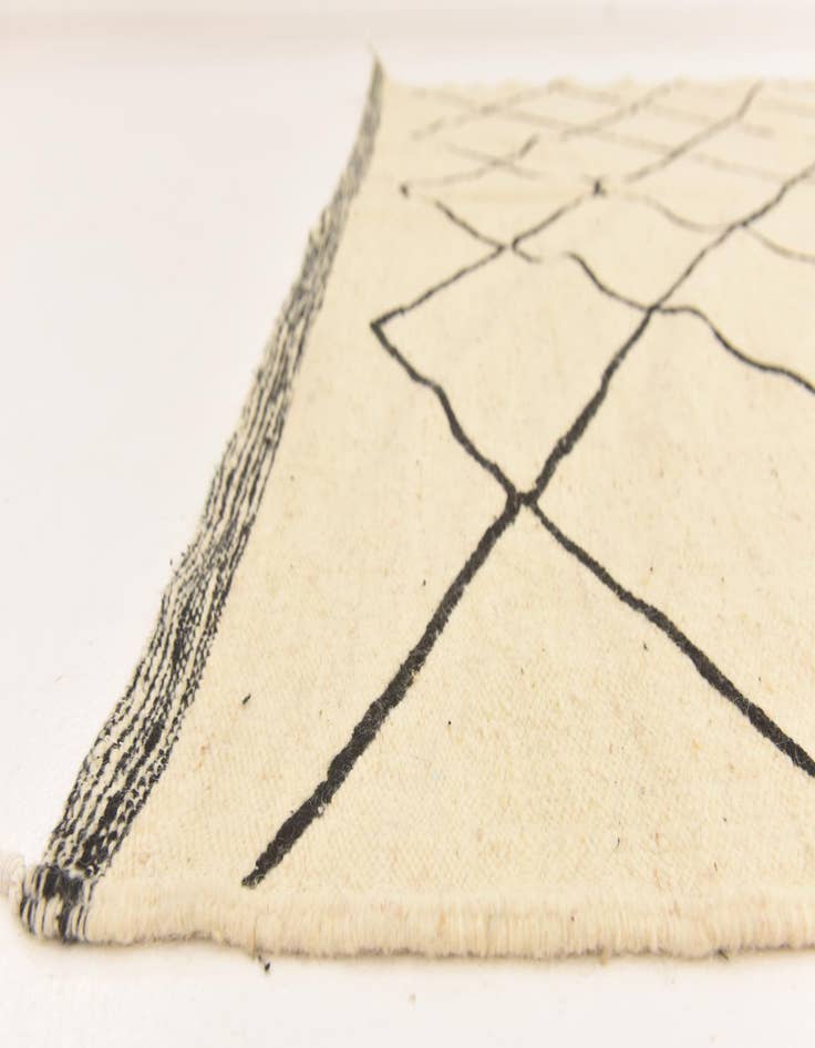 Detail image of  6' 8 x 10' 3  Hand Knotted Moroccan Wool Rug