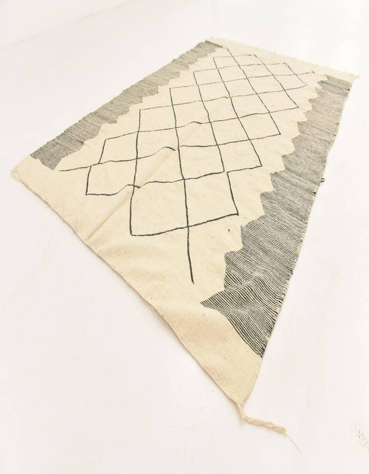 Detail image of  6' 4 x 9' 2  Hand Knotted Moroccan Wool Rug