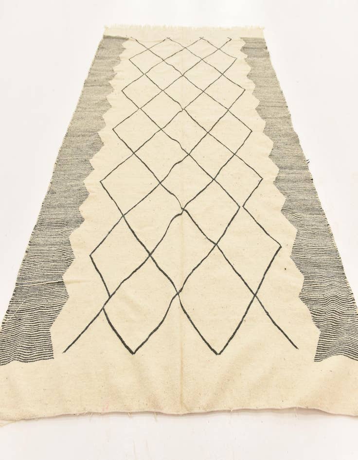 Detail image of  6' 4 x 9' 2  Hand Knotted Moroccan Wool Rug