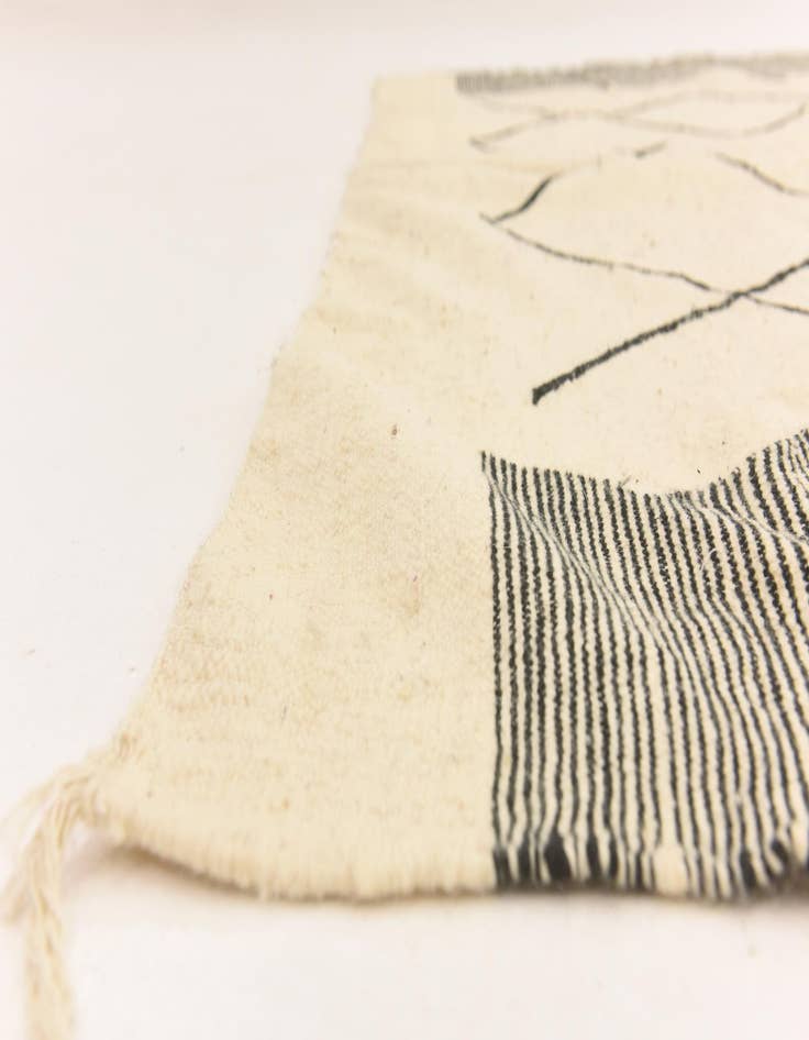 Detail image of  6' 4 x 9' 2  Hand Knotted Moroccan Wool Rug