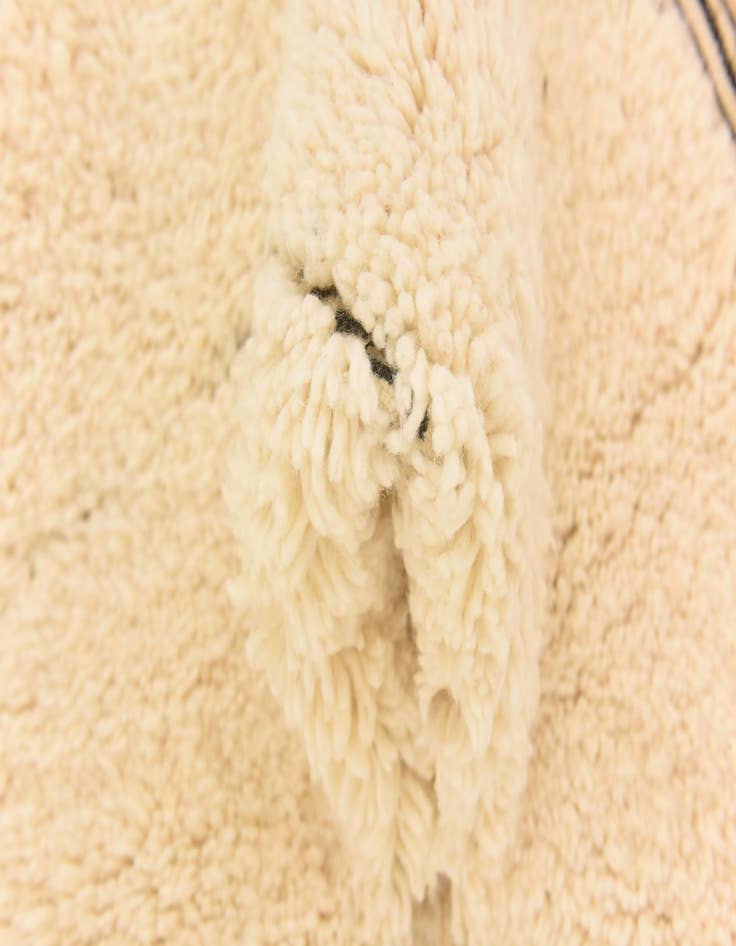 Detail image of  6' 7 x 9' 9  Hand Knotted Moroccan Wool Rug