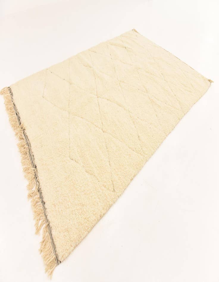 Detail image of  6' 7 x 9' 9  Hand Knotted Moroccan Wool Rug