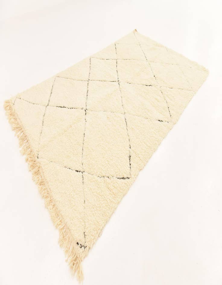 Detail image of  6' 3 x 10' 2  Hand Knotted Moroccan Wool Rug