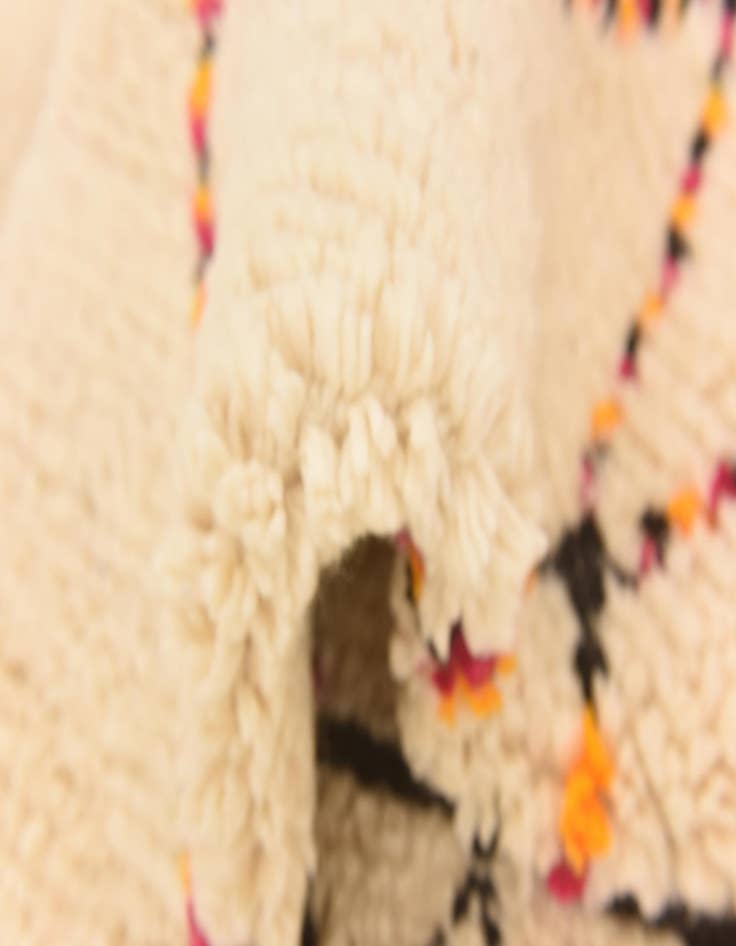 Detail image of  5' 3 x 8' 2  Hand Knotted Moroccan Wool Rug