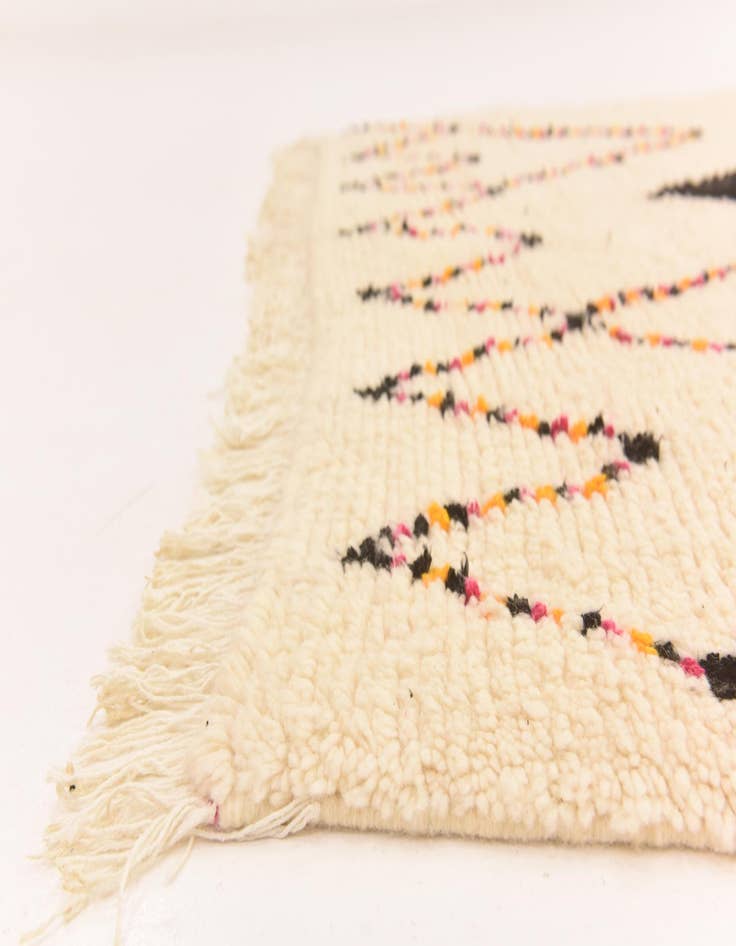 Detail image of  5' 3 x 8' 2  Hand Knotted Moroccan Wool Rug