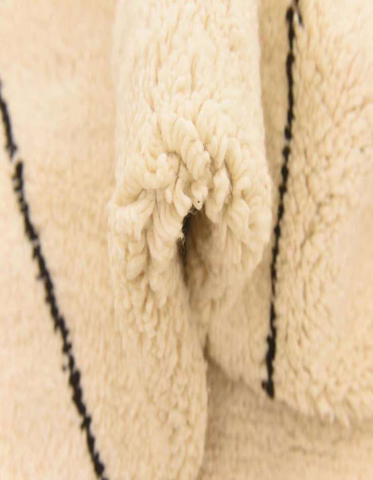 Detail image of  6' 2 x 10' 3  Hand Knotted Moroccan Wool Rug