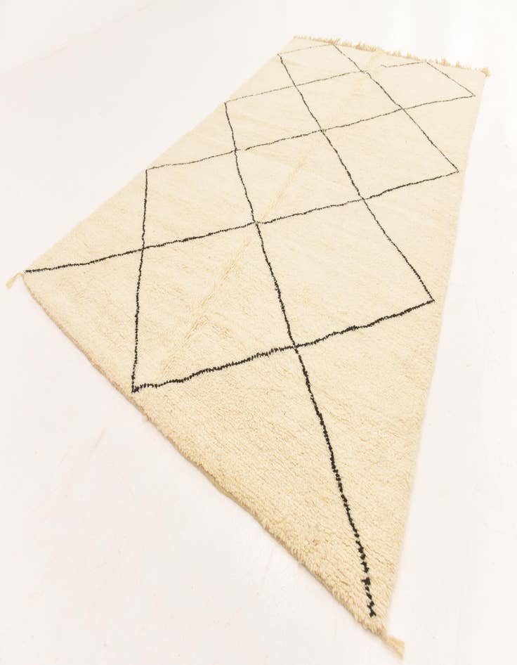 Detail image of  6' 2 x 10' 3  Hand Knotted Moroccan Wool Rug