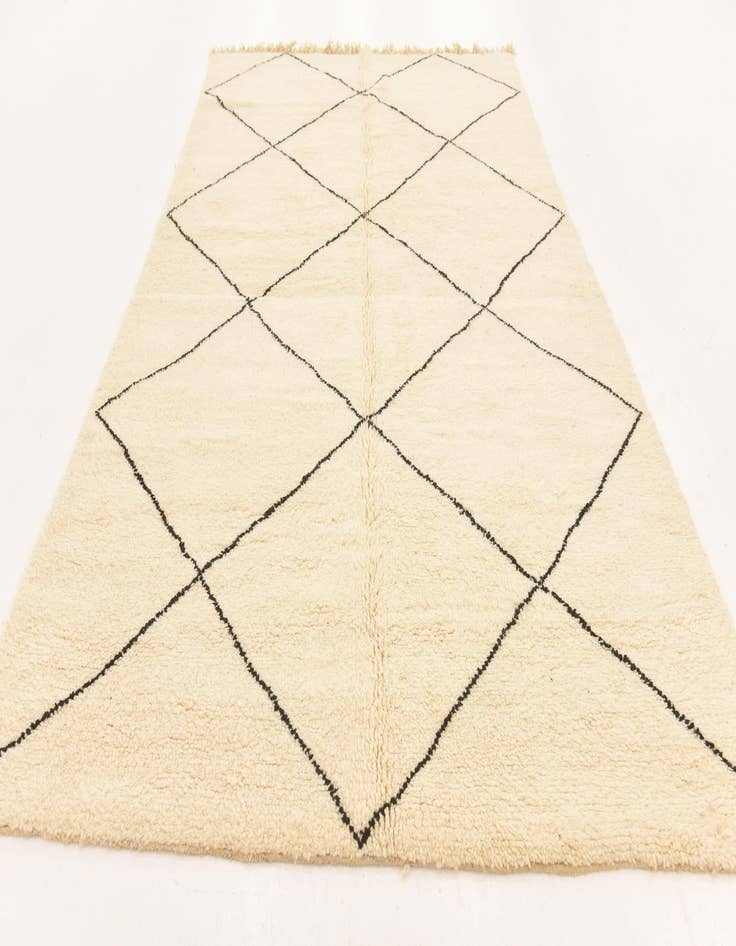 Detail image of  6' 2 x 10' 3  Hand Knotted Moroccan Wool Rug