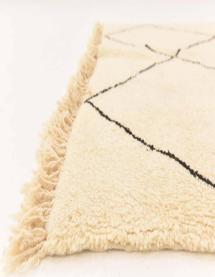 Detail image of  6' 2 x 10' 3  Hand Knotted Moroccan Wool Rug