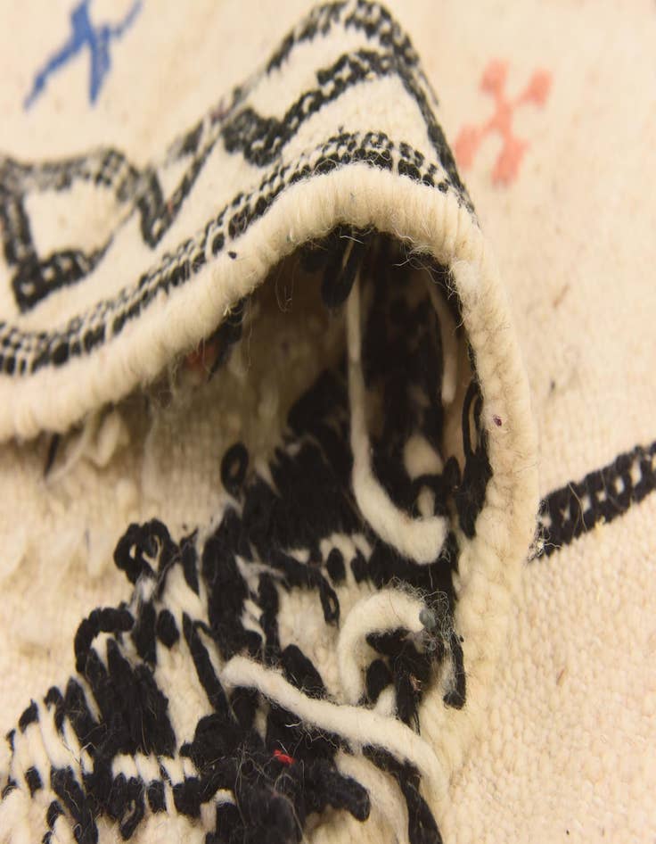 Detail image of  6' 3 x 9' 10  Hand Knotted Moroccan Wool Rug