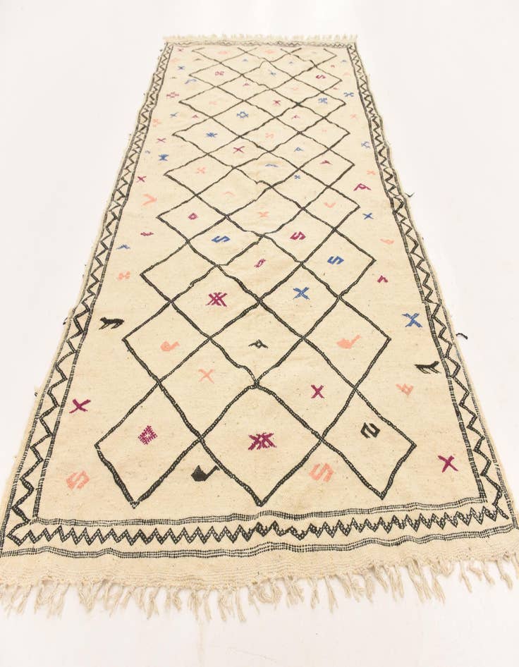 Detail image of  6' 3 x 9' 10  Hand Knotted Moroccan Wool Rug