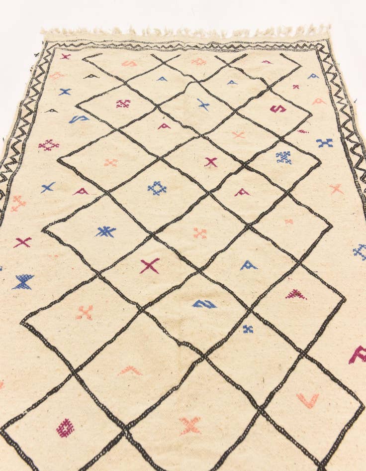 Detail image of  6' 3 x 9' 10  Hand Knotted Moroccan Wool Rug