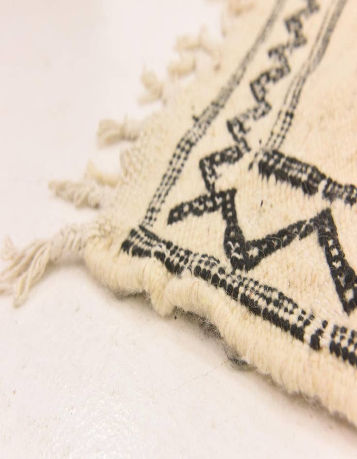 Detail image of  6' 3 x 9' 10  Hand Knotted Moroccan Wool Rug