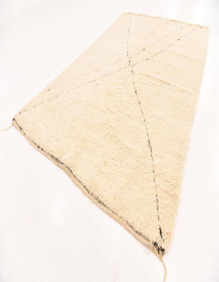 Detail image of  5' 4 x 8' 4  Hand Knotted Moroccan Wool Rug