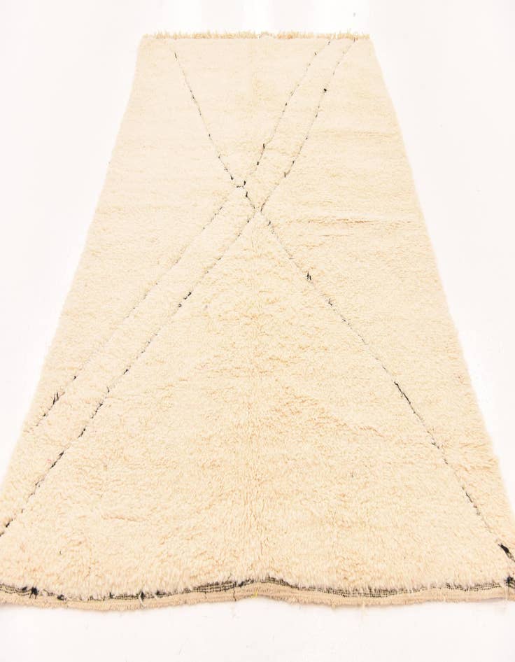 Detail image of  5' 4 x 8' 4  Hand Knotted Moroccan Wool Rug