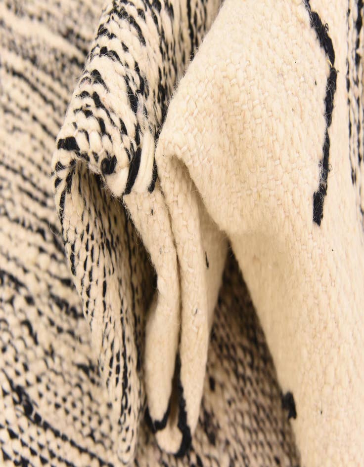 Detail image of  6' 3 x 10'  Hand Knotted Moroccan Wool Rug