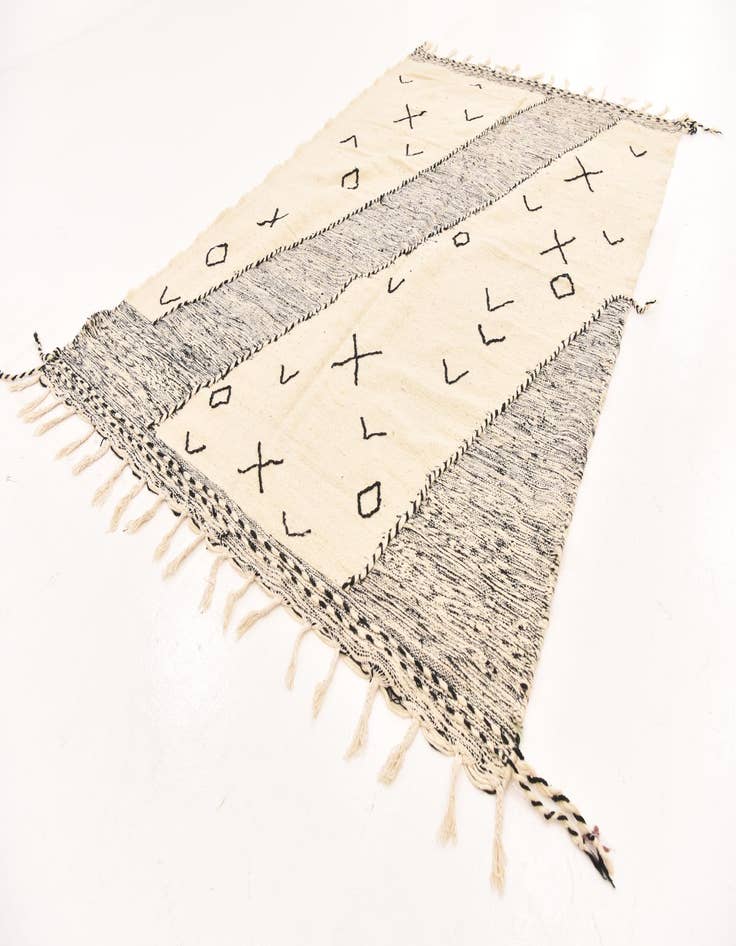 Detail image of  6' 3 x 10'  Hand Knotted Moroccan Wool Rug