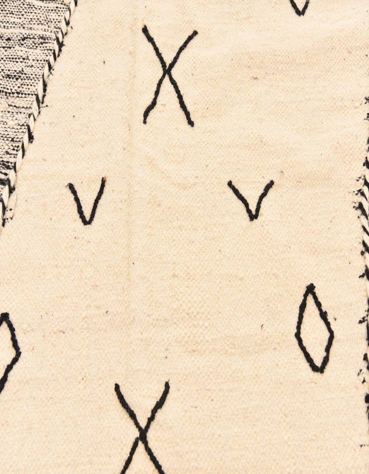 Detail image of  6' 3 x 10'  Hand Knotted Moroccan Wool Rug