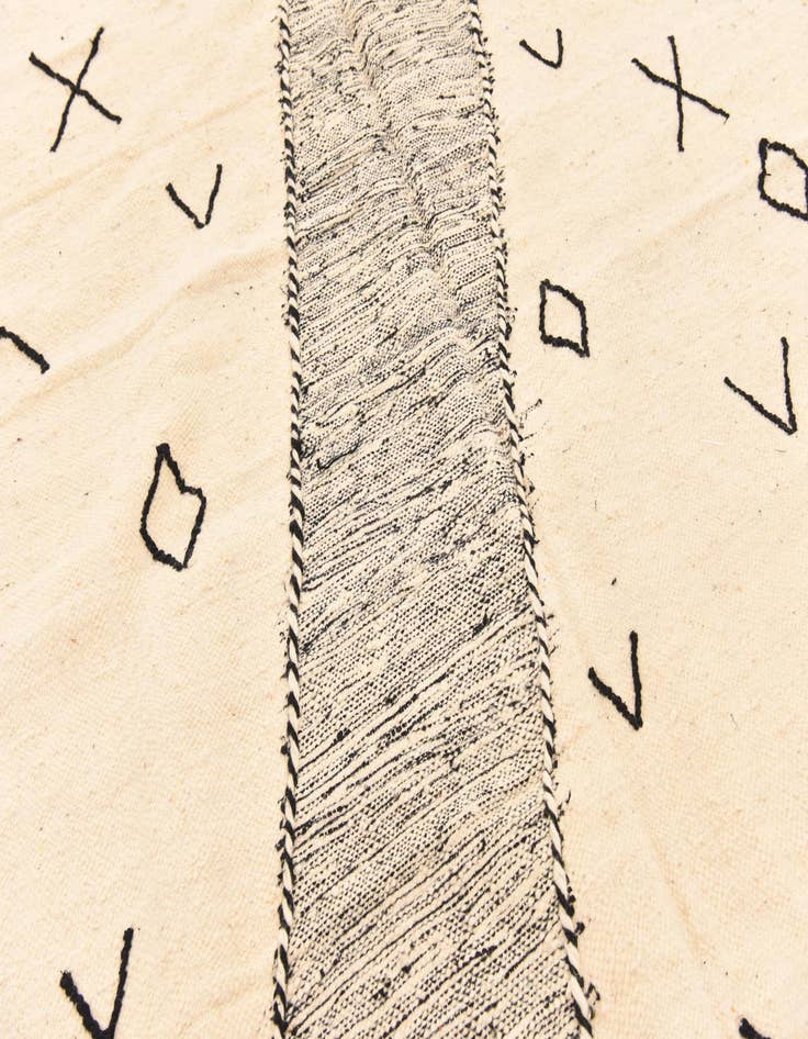 Detail image of  6' 3 x 10'  Hand Knotted Moroccan Wool Rug