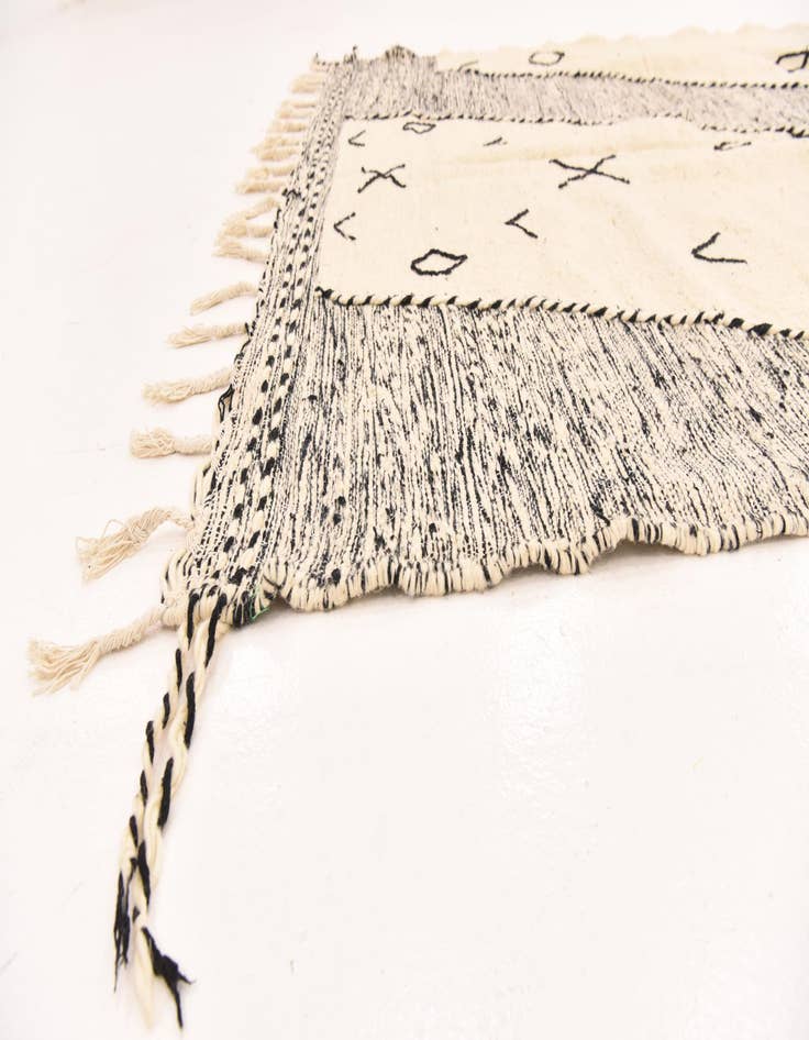 Detail image of  6' 3 x 10'  Hand Knotted Moroccan Wool Rug