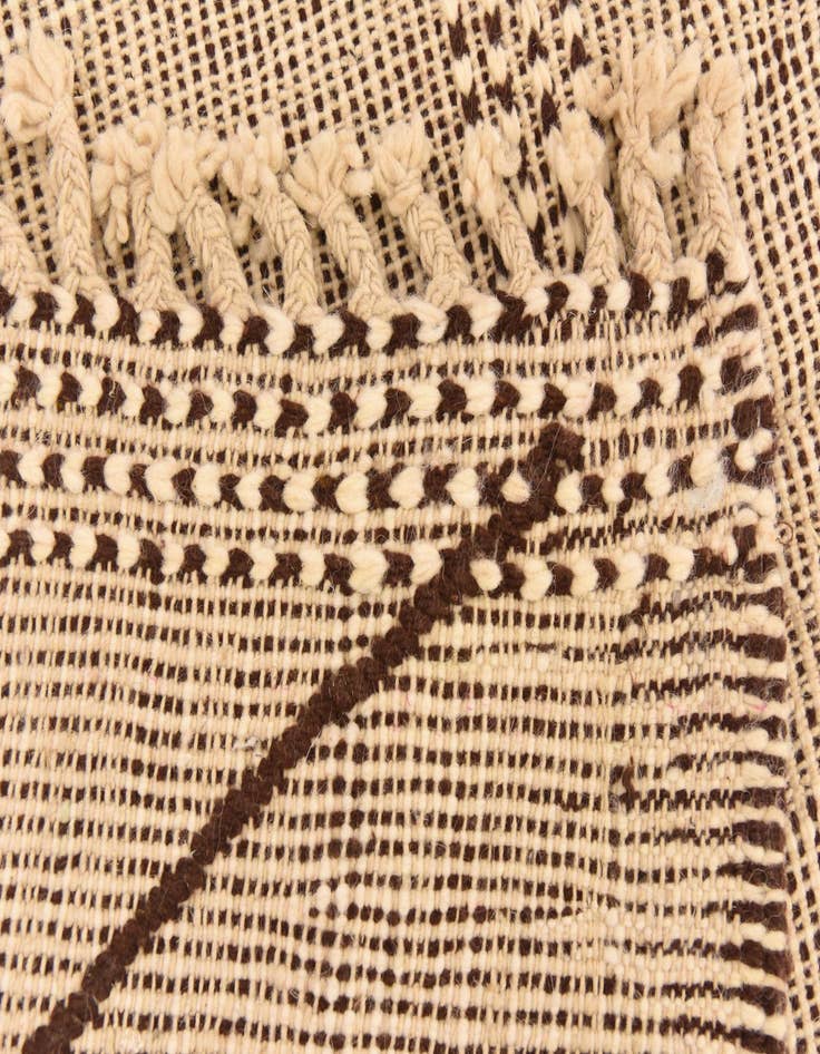 Detail image of  4' 11 x 7'  Hand Knotted Moroccan Wool Rug