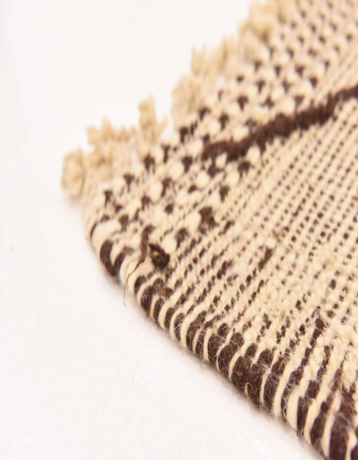 Detail image of  4' 11 x 7'  Hand Knotted Moroccan Wool Rug