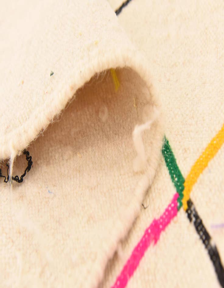 Detail image of  4' 7 x 7' 9  Hand Knotted Moroccan Wool Rug